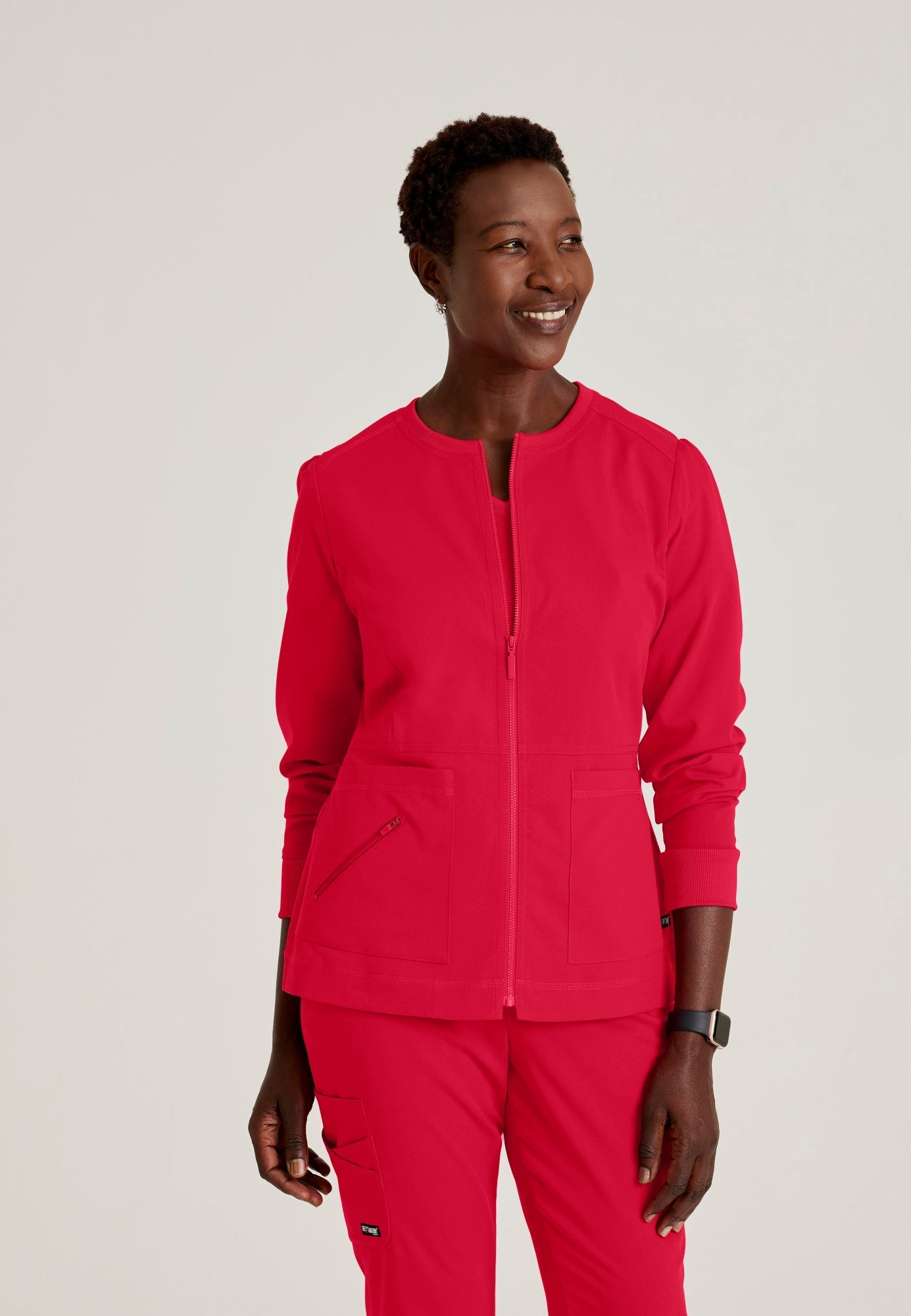 Millie Jacket - Scarlet Red - Jen's Scrubs